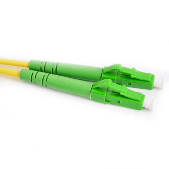 Fiber Optic Patch Cable, LC to LC APC-APC, 5 meters, 1.6mm, Simplex, SM | Plus Corning® SMF-28® Ultra Fiber