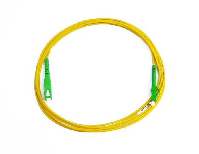 Fiber Optic Patch Cable, SC to LC APC-APC, 3 meters, 1.6mm, Simplex, SM | Plus Corning® SMF-28® Ultra Fiber