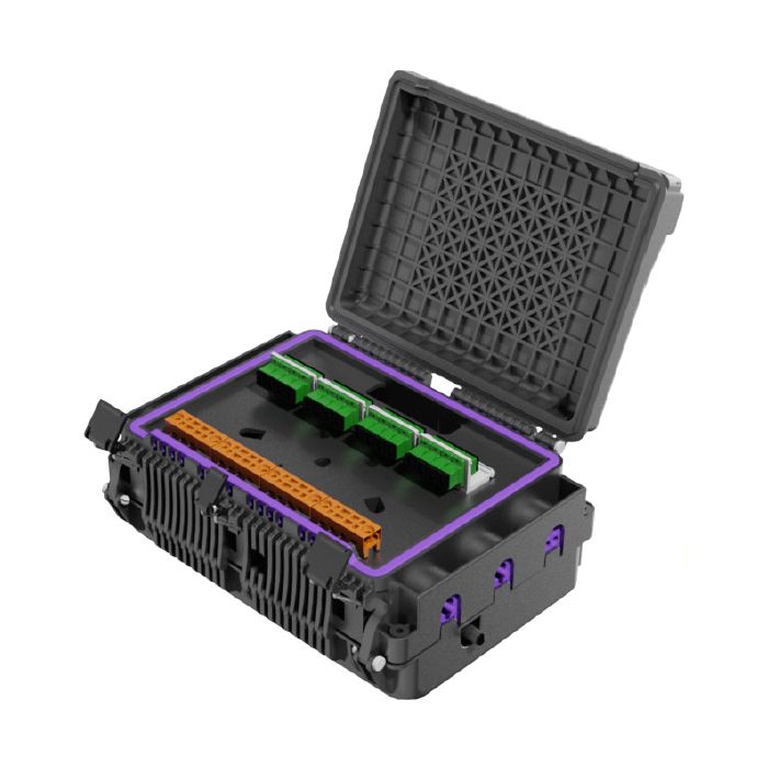 DTE Aerial Strand Mount Enclosure with 16 SC/APC Adapters
