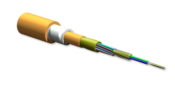 MIC DX Armored Cable, Plenum, 12 F, Standard 50/125 µm multimode (OM2)