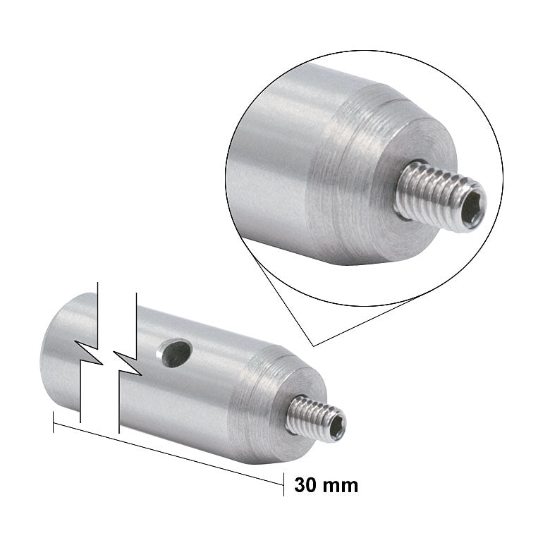 TH-TR30/M - Ø12.7 mm Optical Post, SS, M4 Setscrew, M6 Tap, L = 30 mm