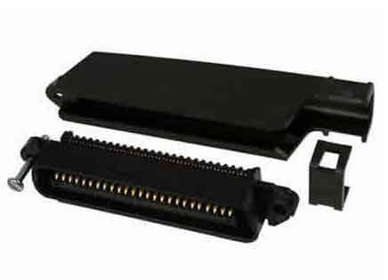 Champ Conn 25Pr Kit Male Blk For 24/26 Awg 90 Degree Hood With Dust Cover RoHS