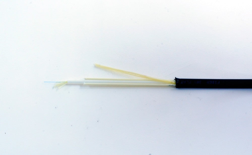 1 Fiber SM SMF28 Ultra Dry Flat Drop Cable, Polyethylene Black Jacket (per meter)