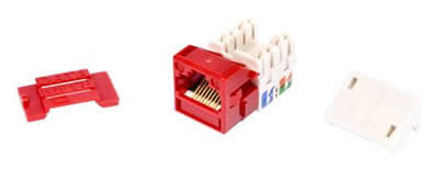 Powersum MPS100E Category 5e U/UTP Information Outlet, red