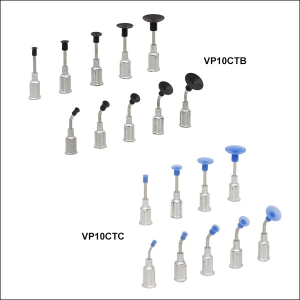 TH-VP10CTB - Buna-N Vacuum Tweezer Tips, Set of 10 Interchangeable Tips, ESD Safe