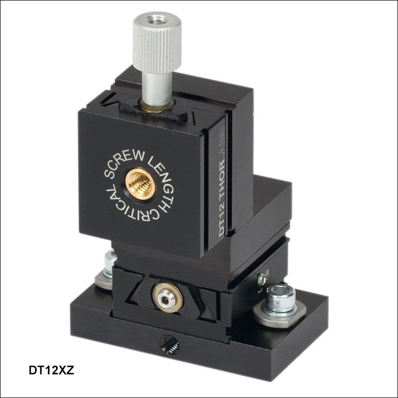 TH-DT12XZ - 1/2" XZ Dovetail Translation Stage with Baseplate, 8-32 Taps