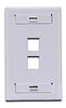 QuickPort Single Gang 2 Port Faceplate w/Designation Windows, Mfr Leviton