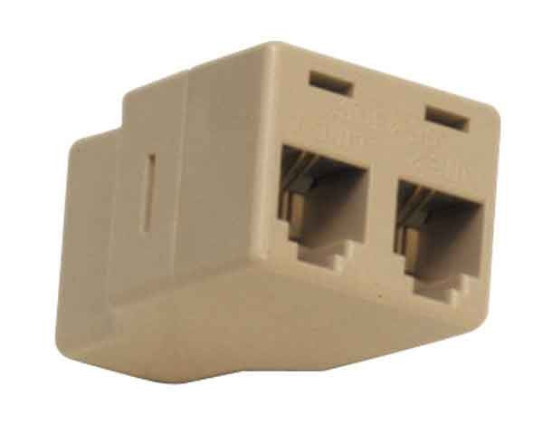 Modular Adapter Y splits One 8P8C to two 6P4C jacks