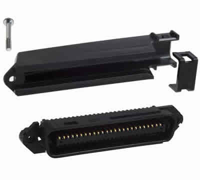 Champ Conn 25Pr Kit Male Blk For 24/26 Awg 90 Degree Hood With Dust Cover RoHS