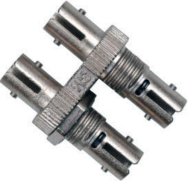 Duplex Multimode ST Mating Sleeve, Metal Housing, Phos. Bronsze Sleeve, Mfr 3M