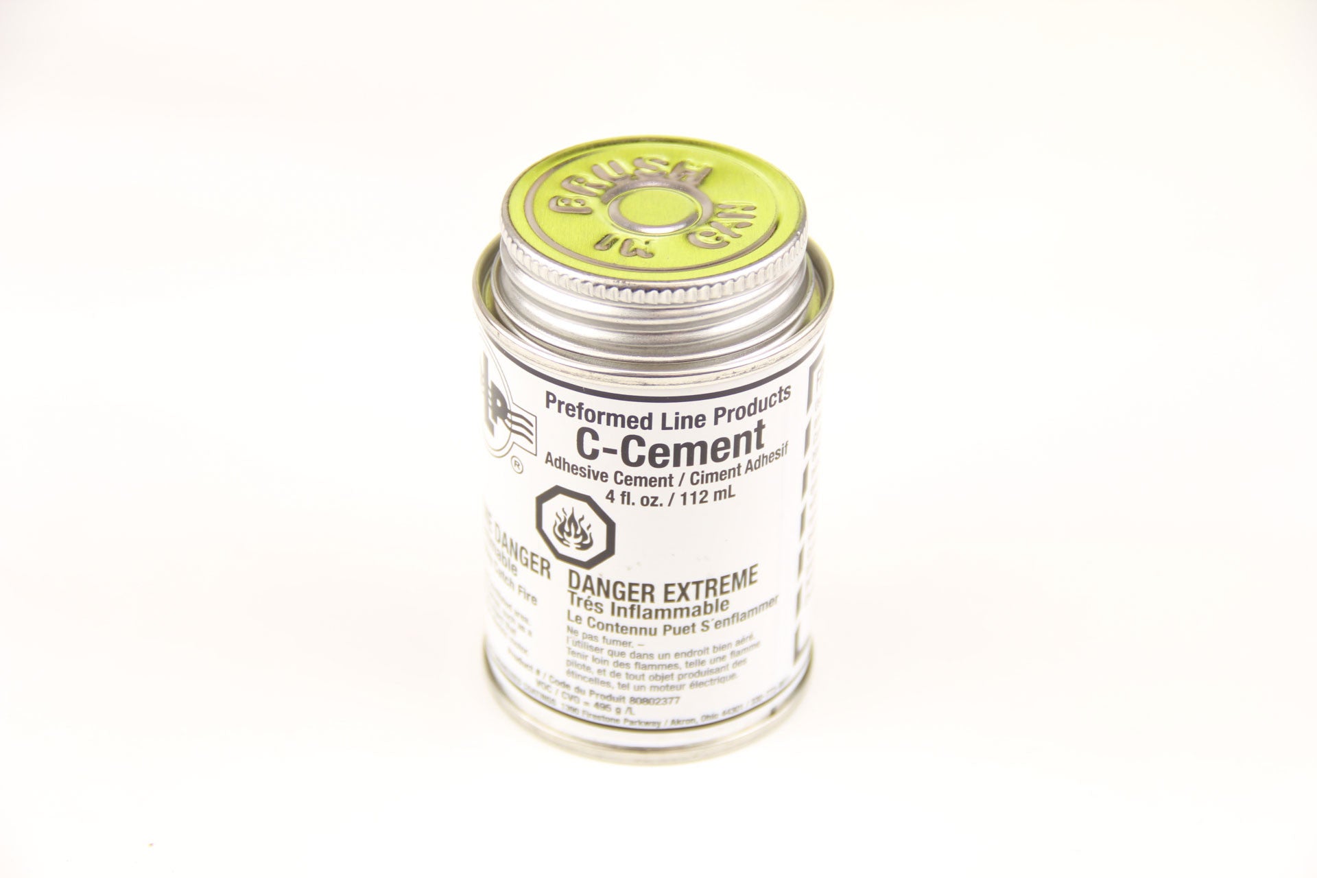 Adhesive C Cement 4 oz Can With Cap-Mounted Brush, Not For Air Shipment