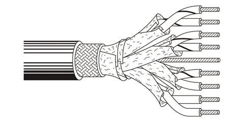 Multi-Conductor - 10 Base 5 Transceiver 4 20 AWG SHPR SLF Wtih.051"VGM Gray