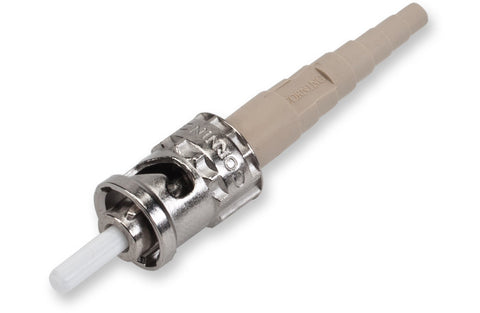 ST Compatible Connector, 62.5µm multimode (OM1), ceramic ferrule, metal hardware, single pack