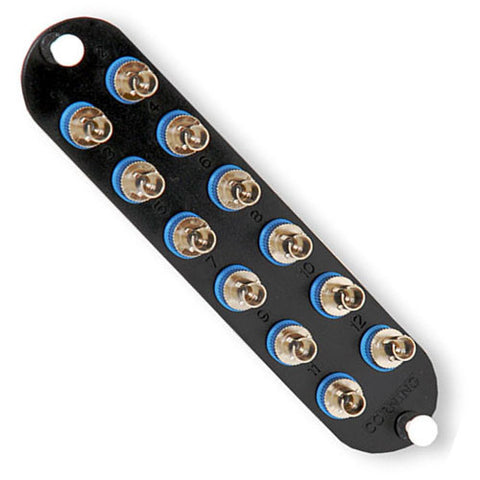 Corning Connector Panel with 12 Simplex ST Adapters - Single Mode