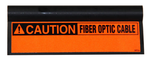 Clips with Reflective Laminated Label Applied. 6" Length. (generic print) Black on Orange