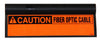 Clips with Reflective Laminated Label Applied. 6" Length. (generic print) Black on Orange