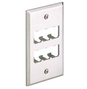 Single-Gang Stainless Steel, 6-port