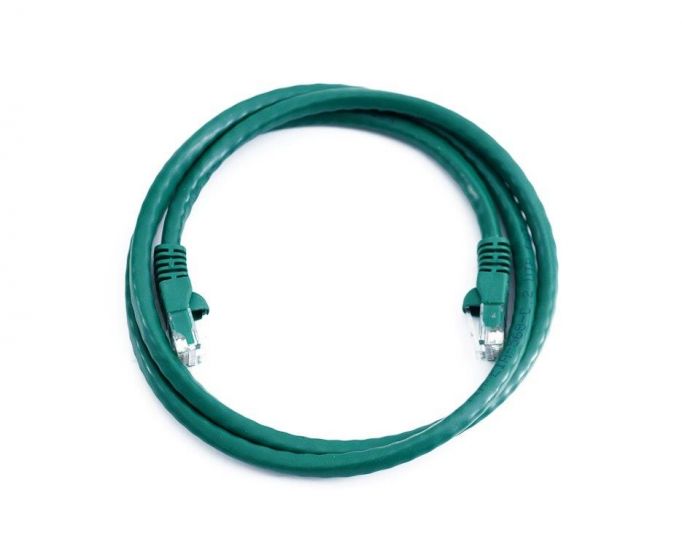Cat6 15 feet Patchcord w/Boots, Green