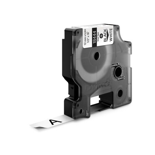 DYMO White Vinyl 1/2" Wrap Around Label For Flat Surfaces