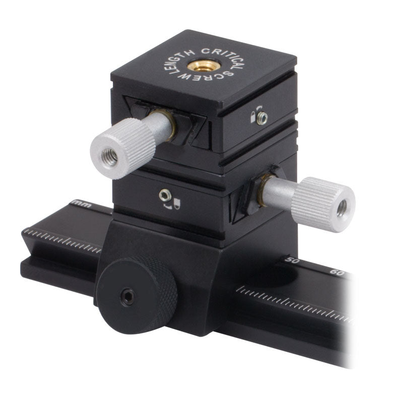TH-DT12XZ - 1/2" XZ Dovetail Translation Stage with Baseplate, 8-32 Taps