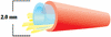 2.0mm Furcation Tube - Red Color - Accepts 900µm Tight Buffer Fiber