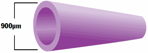 900µm Furcation Tube - Black Color - Accepts 250µm Bare Fiber