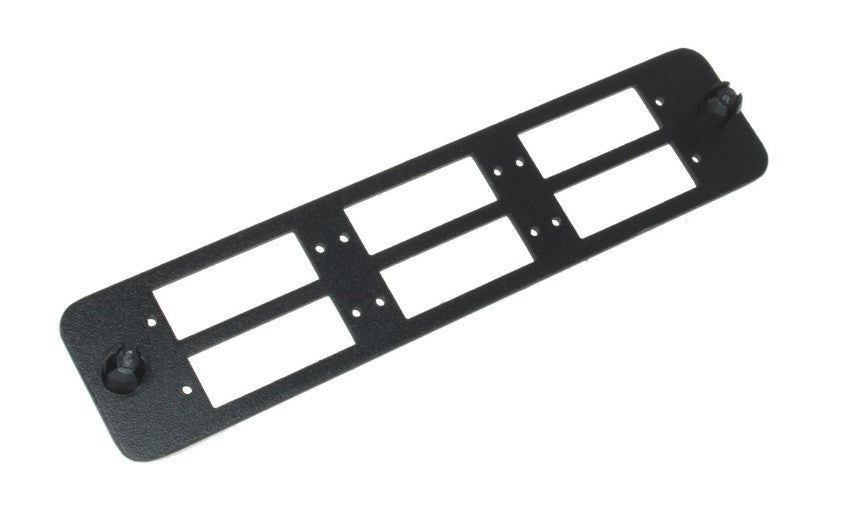Universal Mounting Black Bracket Adapter Panel For 6 Duplex SC/ Quad LC connectors ( Unloaded)