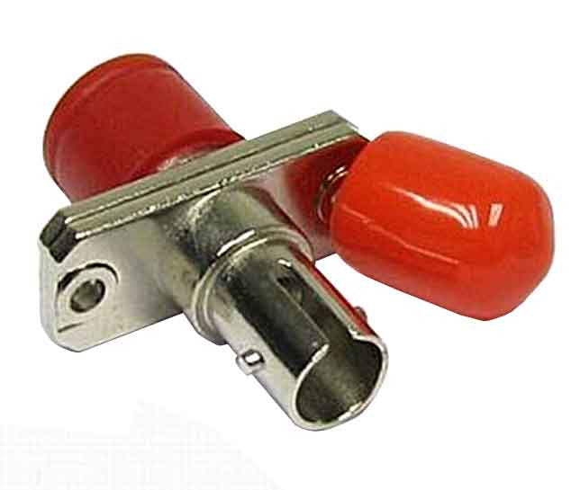 Multimode ST Mating Sleeve, Metal Housing, Phos. Bronze Sleeve, Flanged Styple