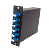 12-fber MTP Cassette, 9/125?æm Single Mode Fiber, 1 rear MTP/female Port, 6 LC Duplex Ports Front - FOSCO (Fiber Optics For Sale Co.) - 2