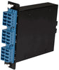 24-fiber MTP Cassette, 9/125µm Single Mode Fiber, 2 rear MTP/female Port, 6 LC Quad Ports Front