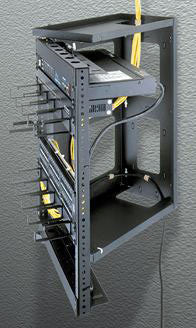 Swing Gate Wall Mount Racks 38.5" Overall Height, 35" (20 Space) Racking Height, 12" Depth
