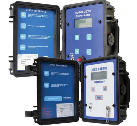 Ruggedized Power Meter (0.01 dB Resolution) and 850/1300 nm LED Light Source (ST Interface)