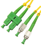 1m FC-SC Duplex 8.3/125µm single mode patch cord, APC polish