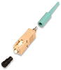 SIEMON XLR8 SC Connector, 50µm OM3 10G Laser Optimized MM Fiber, for  900µm fiber, Aqua Boot
