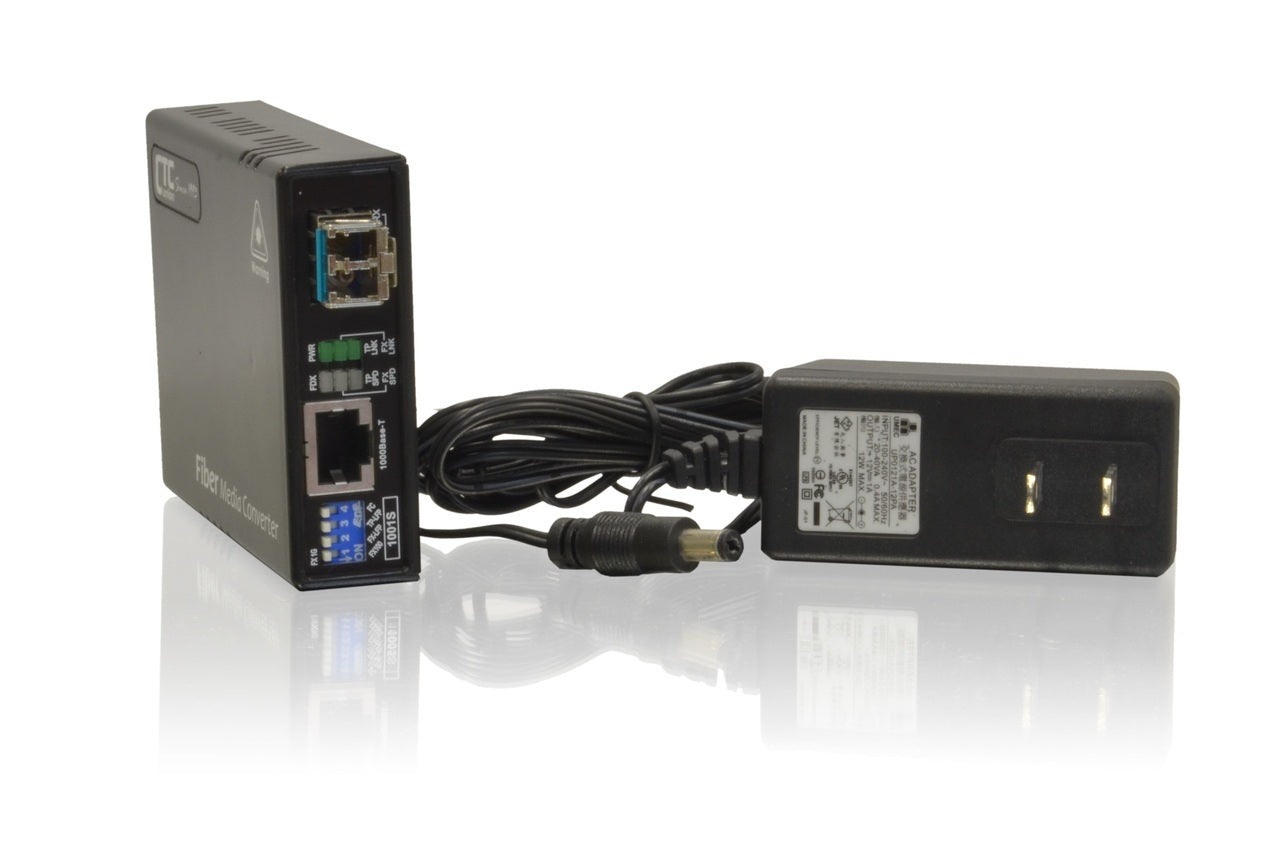 FMC-1001S-SM80 Gigabit Ethernet 1000Base-ZX singlemode fiber media converter, LC, 1550nm, 80Km