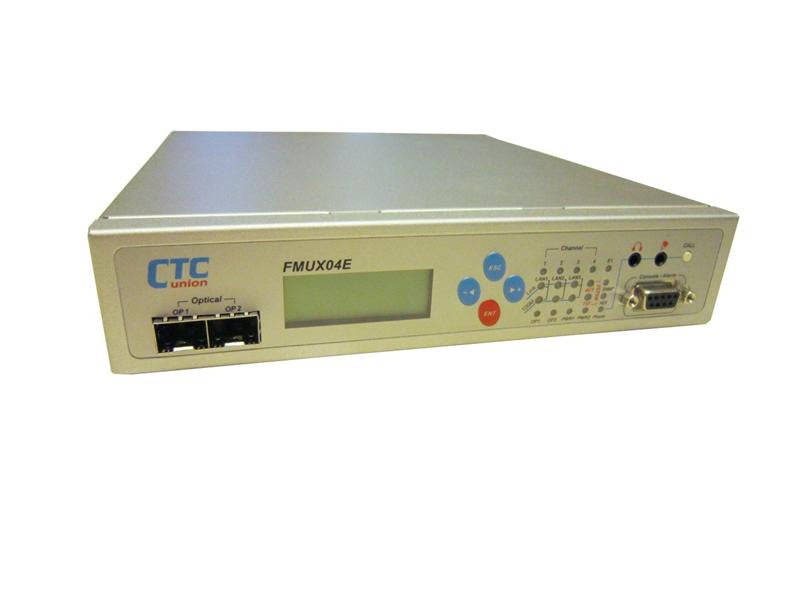 4 E1/ T1 with full Fast Ethernet and redundant SFP optic link Fiber Optic Multiplexer - AC and DC po