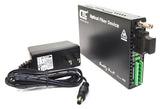 RS-232, RS-485, RS-422 over single-mode fiber media converter, 15Km, ST connectors