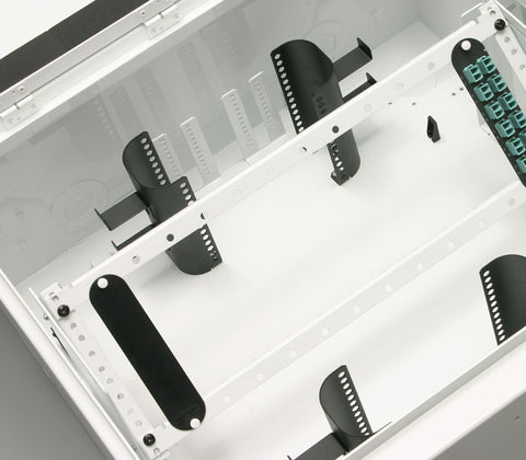 Fiber Zone Box, 4 rack units, holds 12 CCH panels or modules