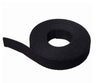 Hook & Loop Cable Tie, 15' roll, Miniature cross section, Black