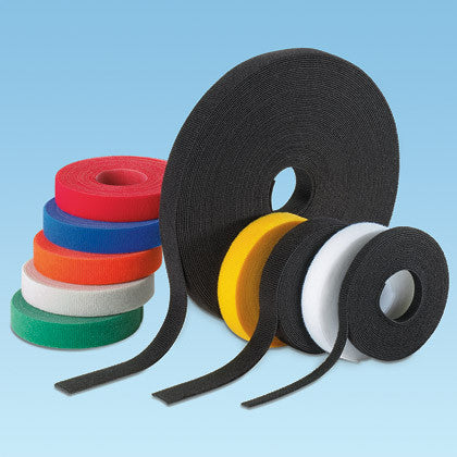 Hook & Loop Cable Tie, 15' roll, Standard cross section, Yellow