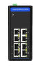 HSW-800 - 8x RJ45 ports Fast Ethernet Industrial fiber switch, DIN rail mount, -40 to +75 Celsius