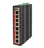 IFS-800E - 8 port 10/100Base-TX Fast Ethernet Industrial switch, -40 to 75 Celsius, DIN rail mount