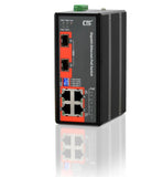 IGS-402S-4PHE24 - 4 PoE 30W copper ports + 2 SFP ports GE Industrial switch, DIN rail mount, wide temp