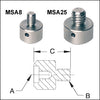 TH-MSA25 - Mini-Series Adapter with External 1/4"-20 Threads and Internal 4-40 Threads