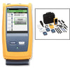 Multimode OTDR for troubleshooting and extended certification, includes fiber inspection kit