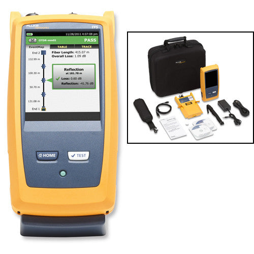 Multimode OTDR for troubleshooting and extended certification