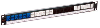 Molex PowerCat 1U 24 Port Multimedia Patch Panel, Unloaded