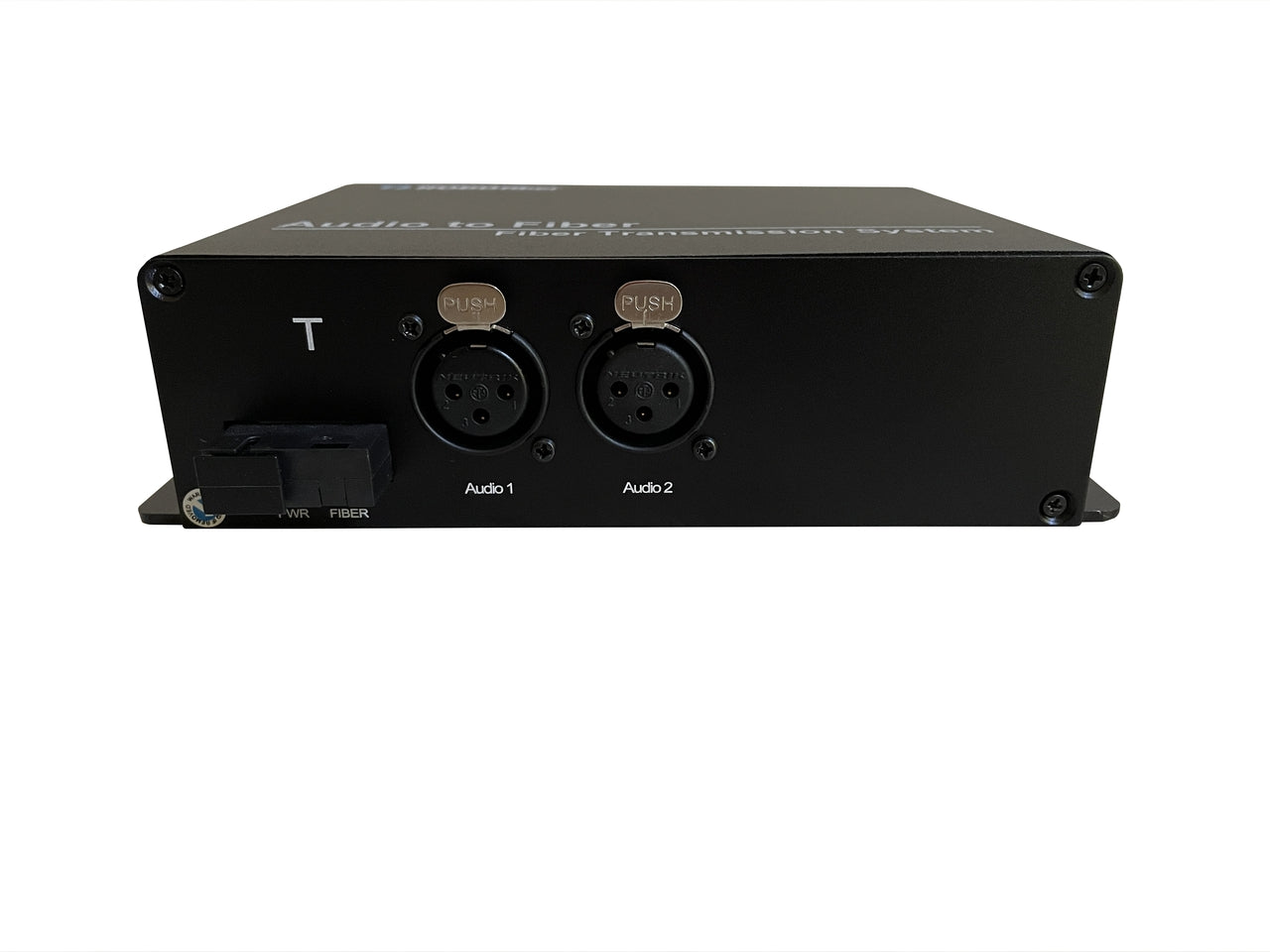 RB-AUDIO-02M-R two XLR balanced audio channels over fiber extender (Receiver) single strand MMF, 2Km reach, SC