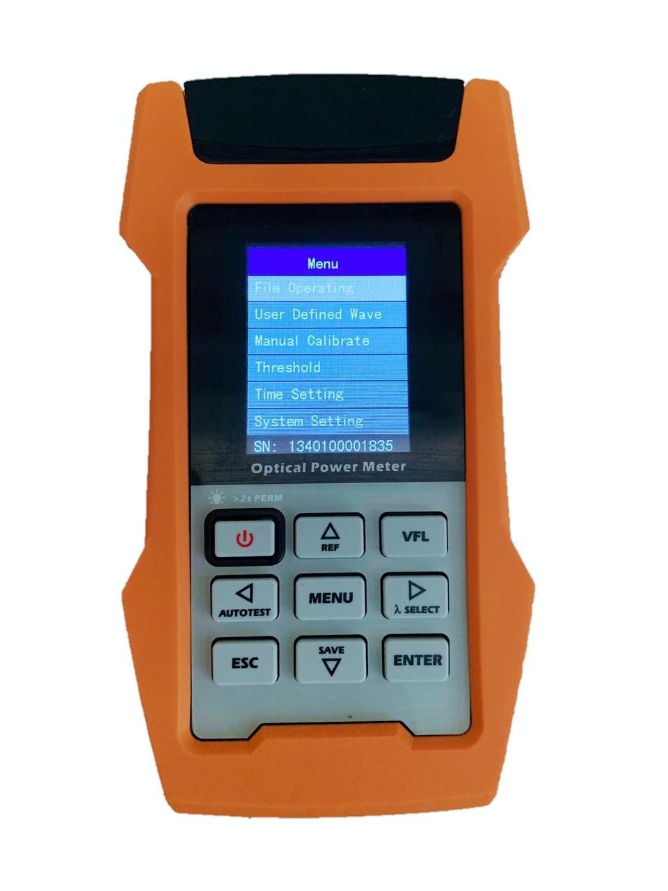 RBOPM-500 - Optical Power Meter for 850/1300/1310/1490/1550/1625nm with internal storage memory and USB connectivity