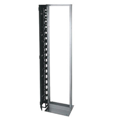 45RU x 19"W Floor Mount 2 Post, Black